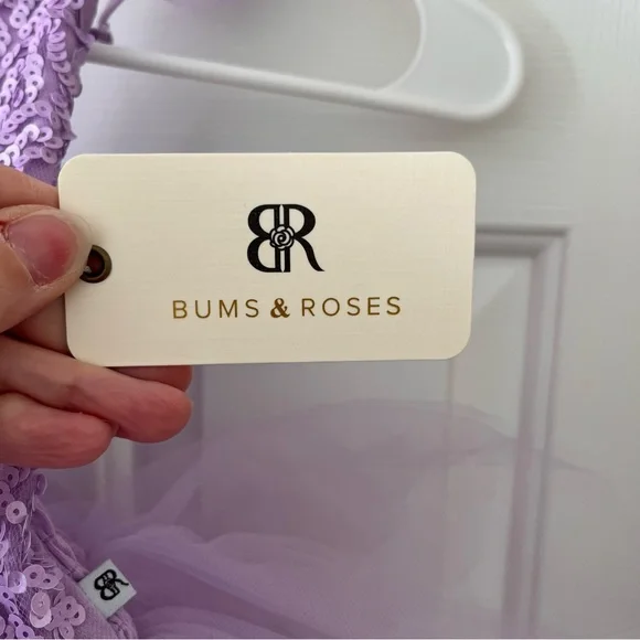 Bums & Roses French Lavender Sequin Tutu Dress Size 2T NWT - Picture 2 of 8